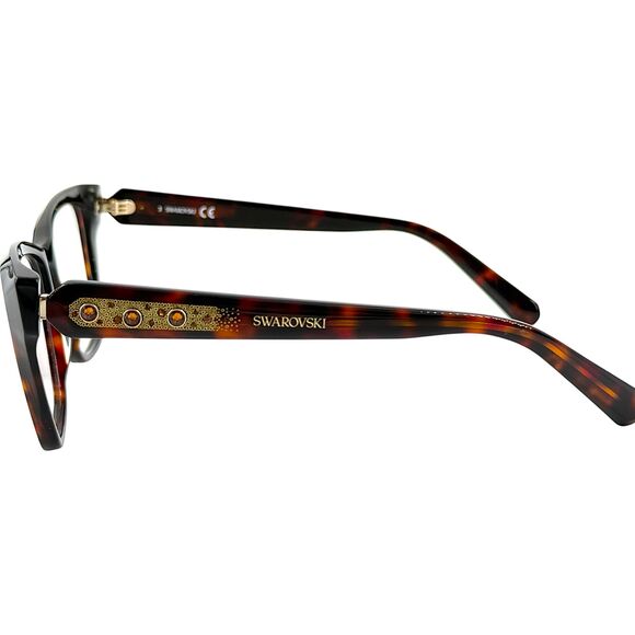 Swarovski SK5468 Womens Plastic Eyeglass Frame 052 Dark Havana 53-14 main image 2